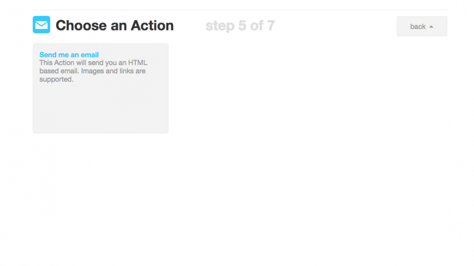 IFTTT set email action