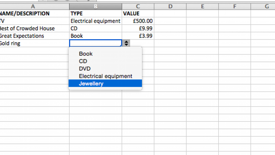 Enter data with Validation turned on