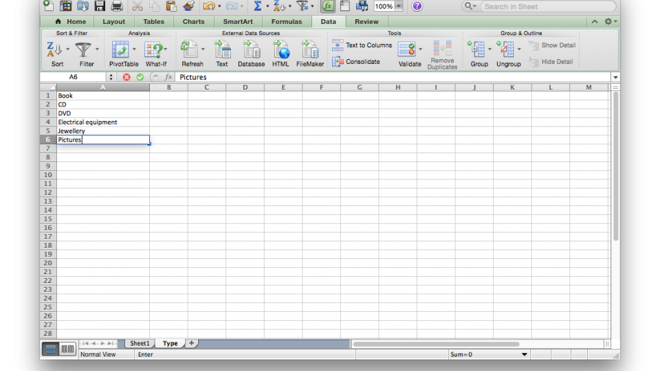 Grow the validation list in Excel