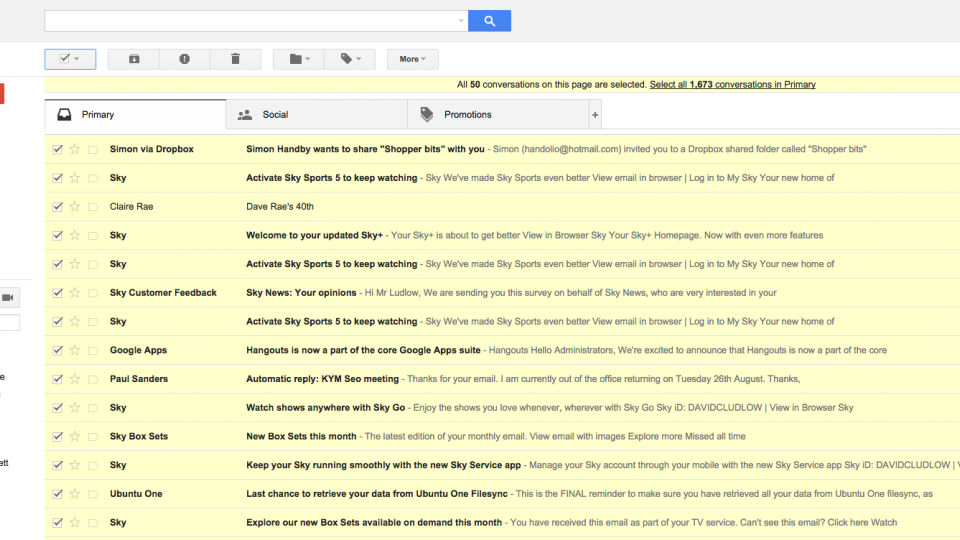 Step 1 Delete all email from Gmail