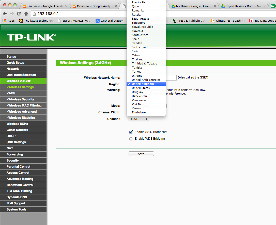 How to configure a 2.4GHz router step 2