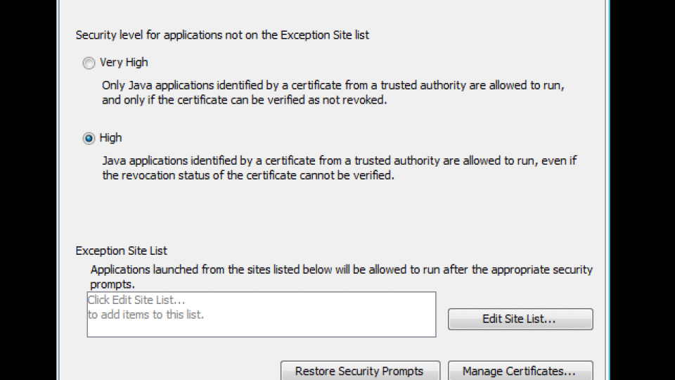 Disable Java in Windows to prevent virus infection