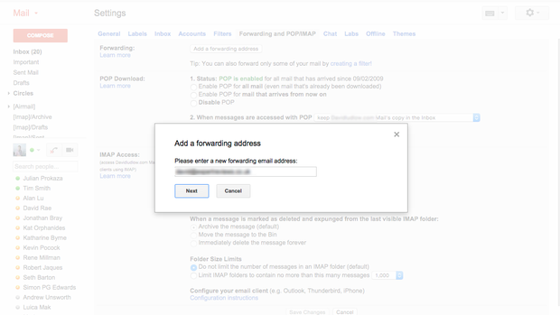 Step 1 Forward all email in Gmail