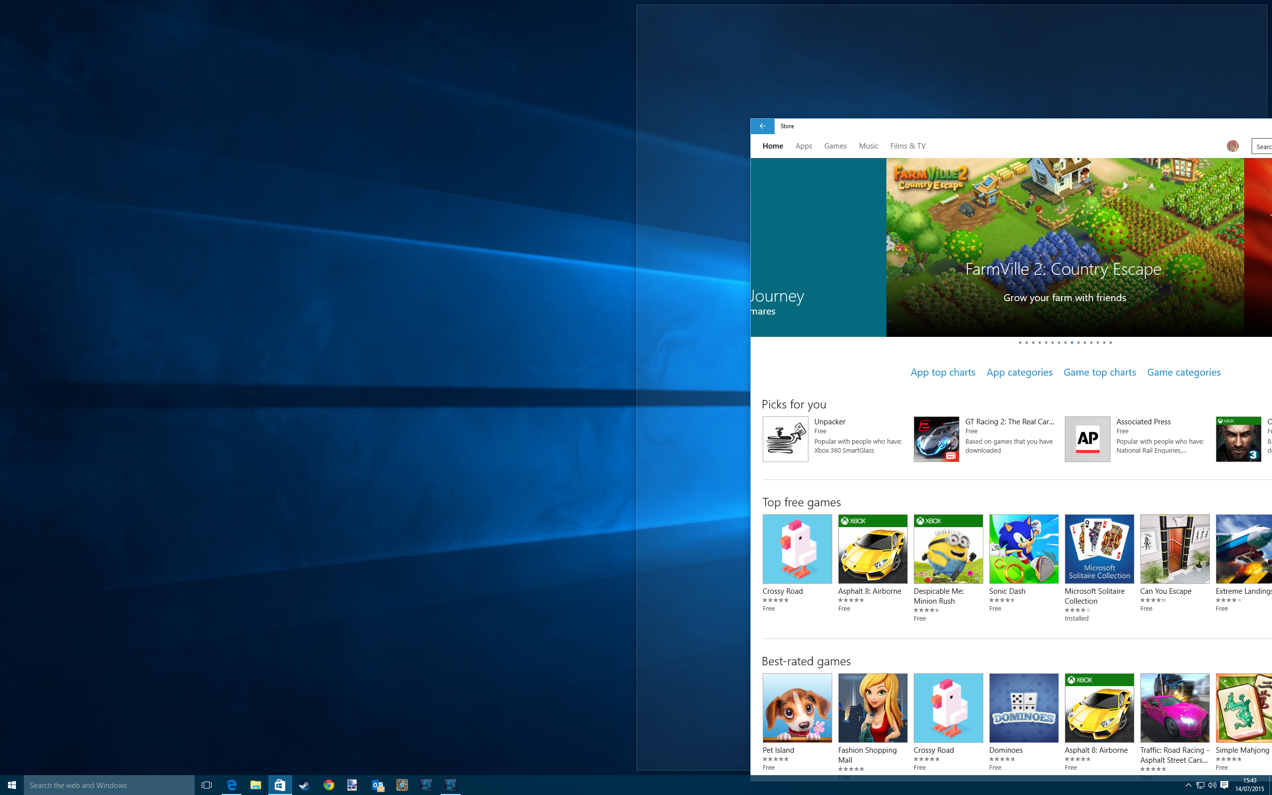 Half drag Windows 10