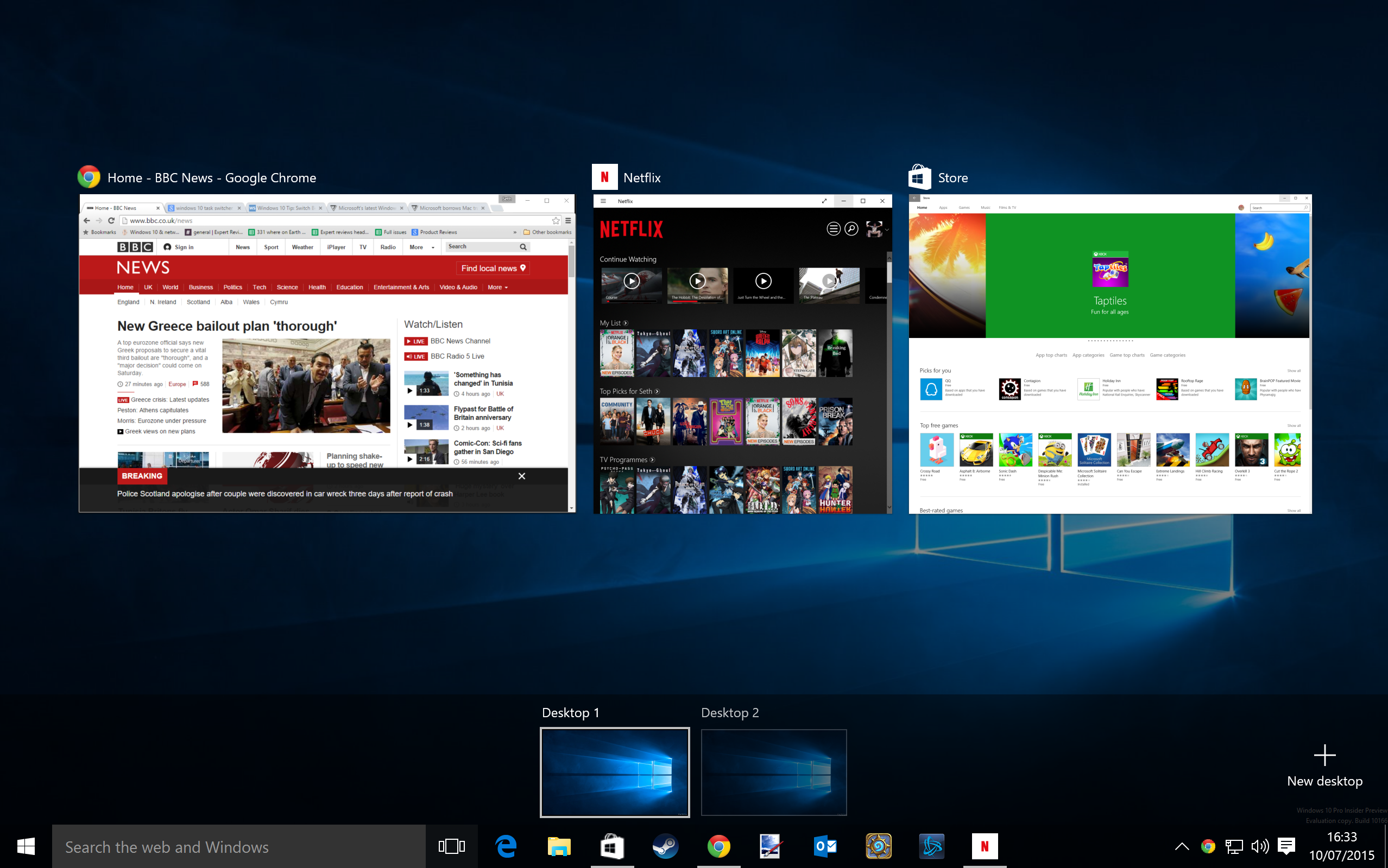 Windows 10 Task View