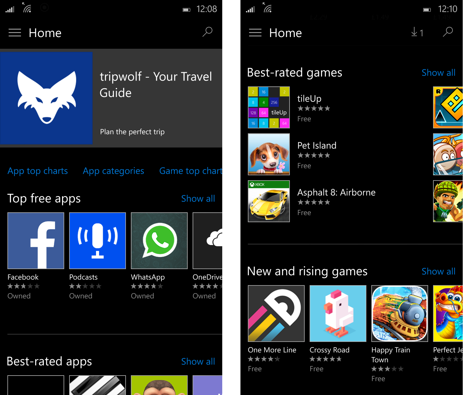 Windows 10 Mobile Store
