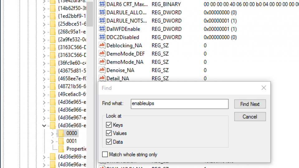 Windows 10 - disable ULPS in Regedit