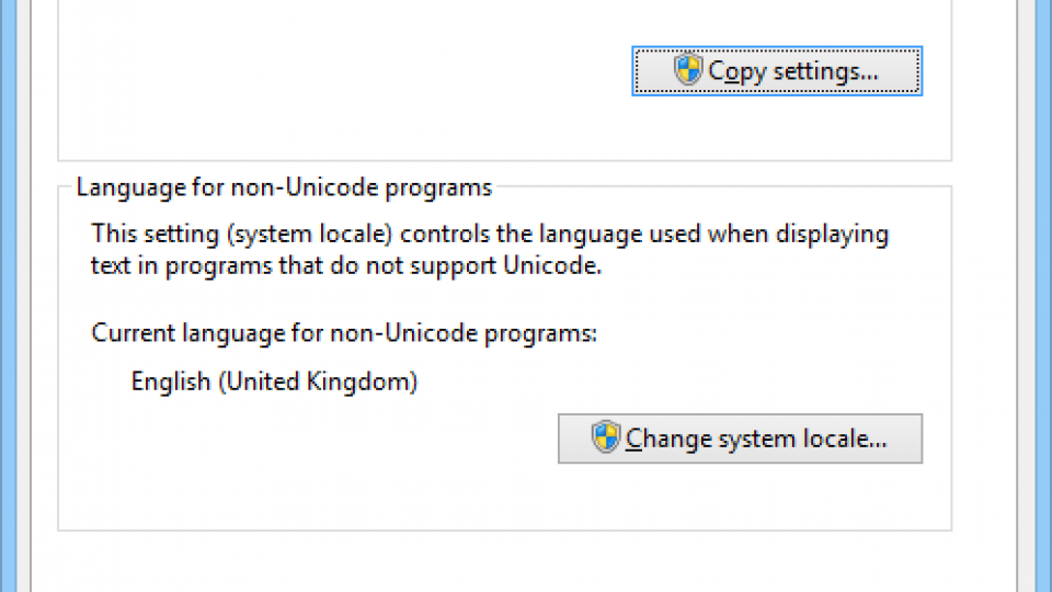 Change Windows System Locale