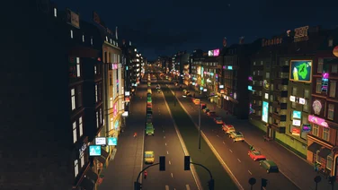 Cities Skylines after dark
