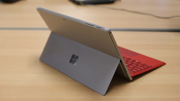 The rear kickstand of the Surface Pro 4