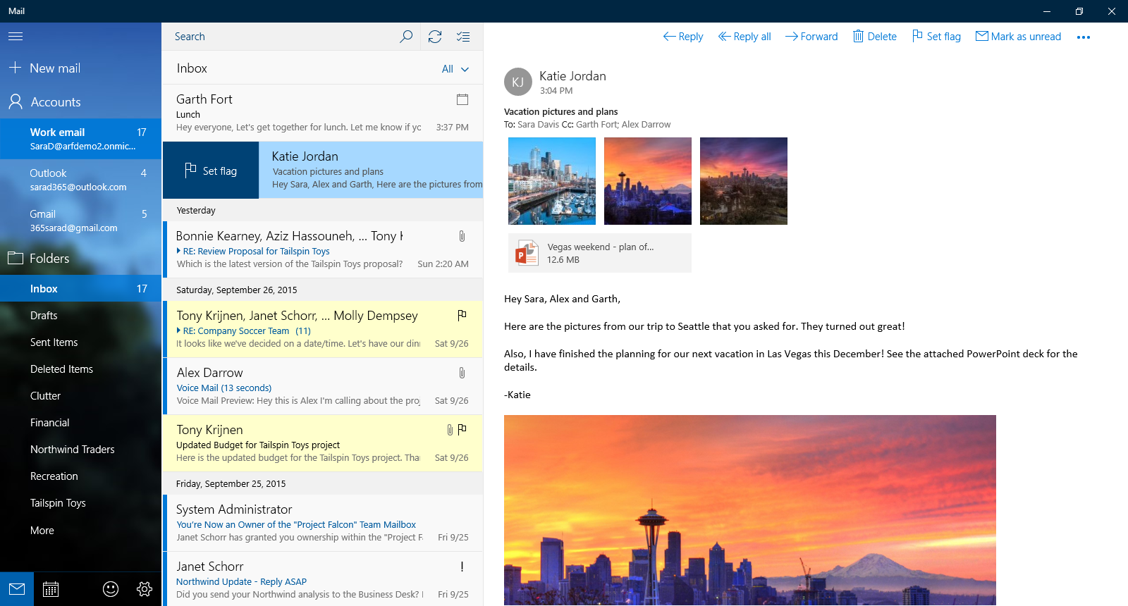Windows 10 Mail (November 2015 update)