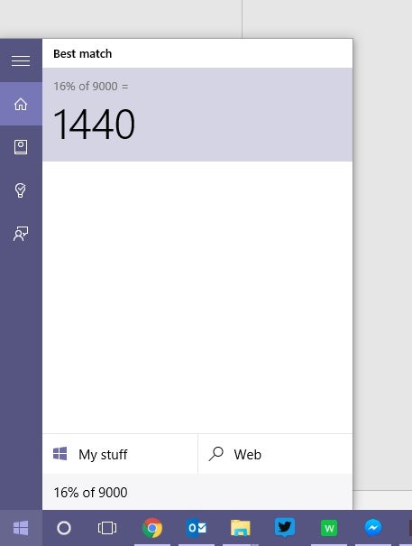 Windows 10 Cortana Maths