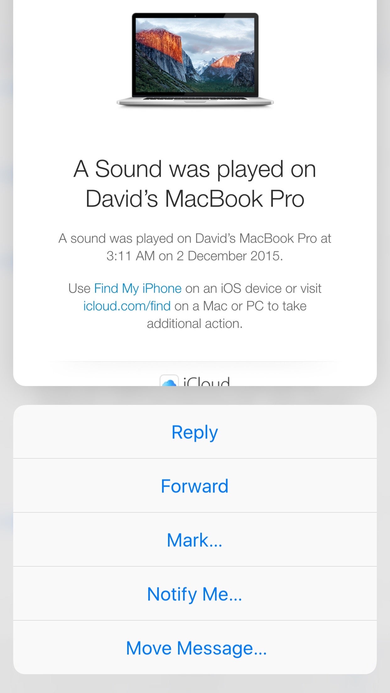 iPhone 6S 3D Touch Mail Peek