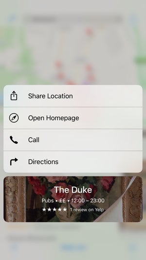 iPone 6S 3D Touch Maps Quick Action