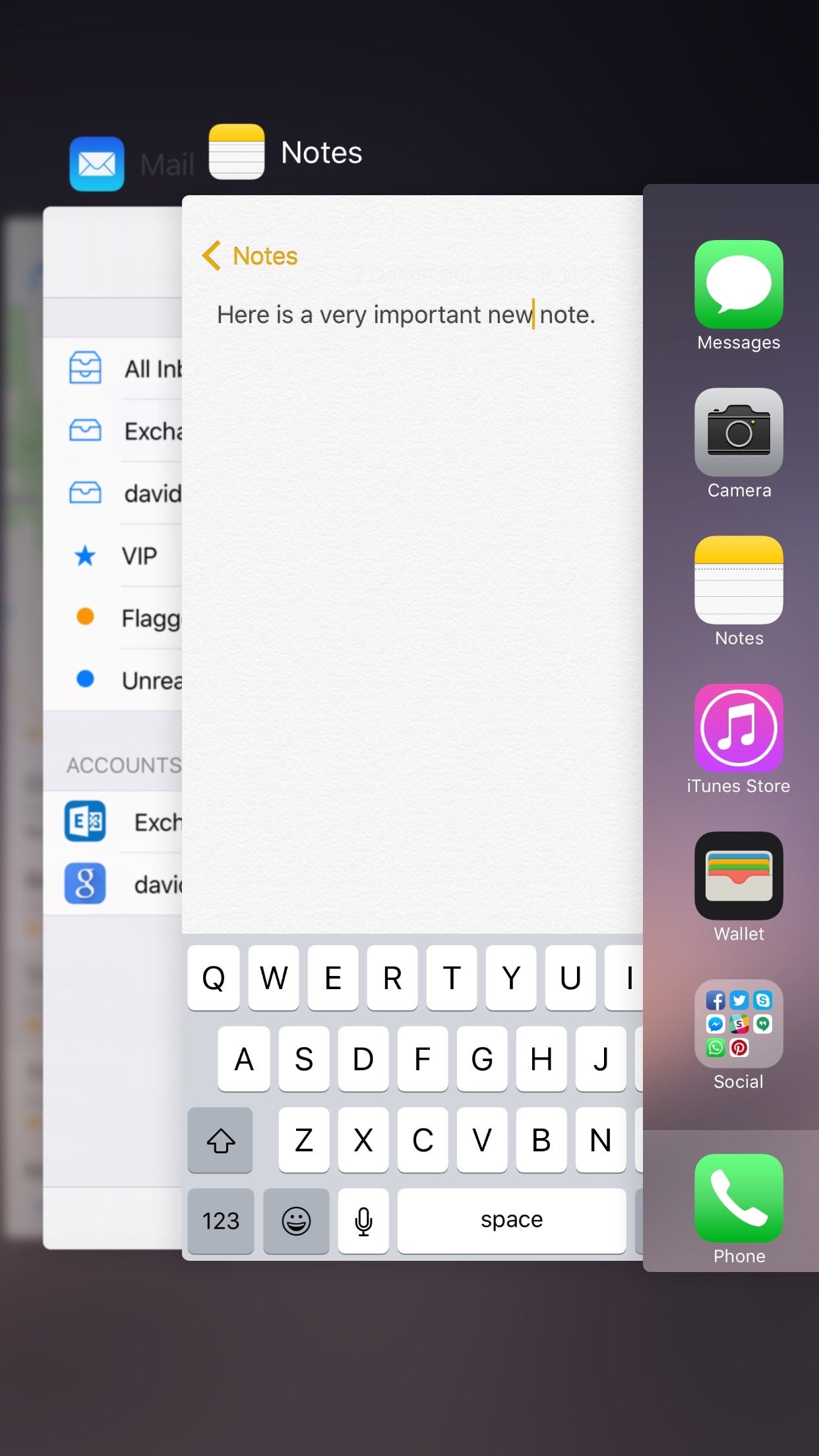 iPhone 6S 3D Touch Task Switcher