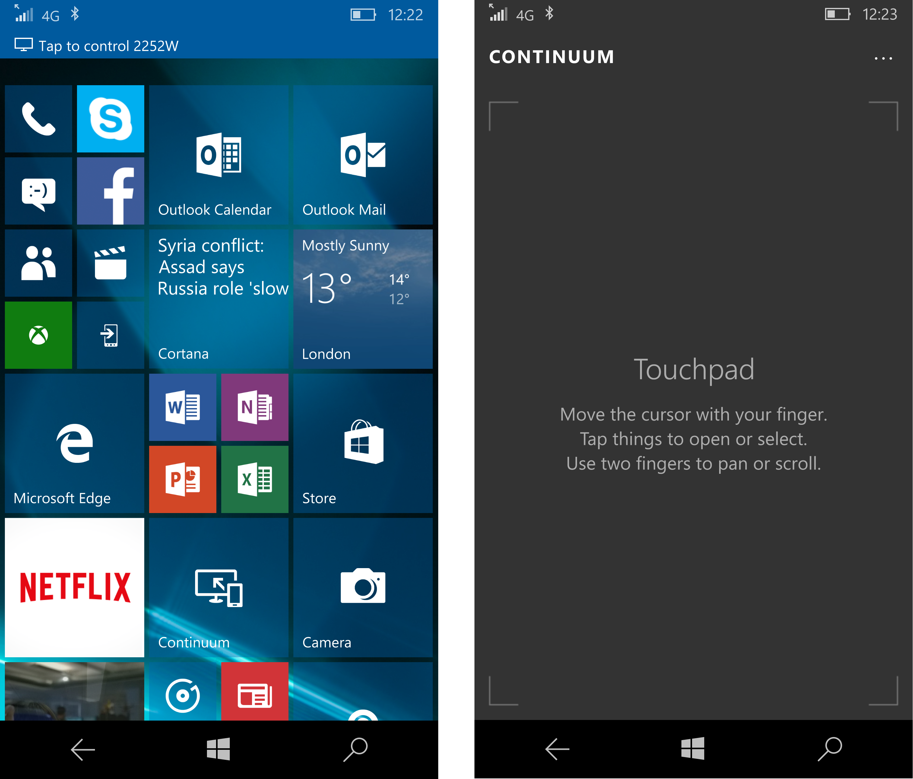Windows 10 Mobile Continuum