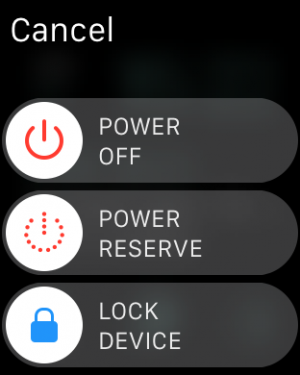 Apple Watch restart power off