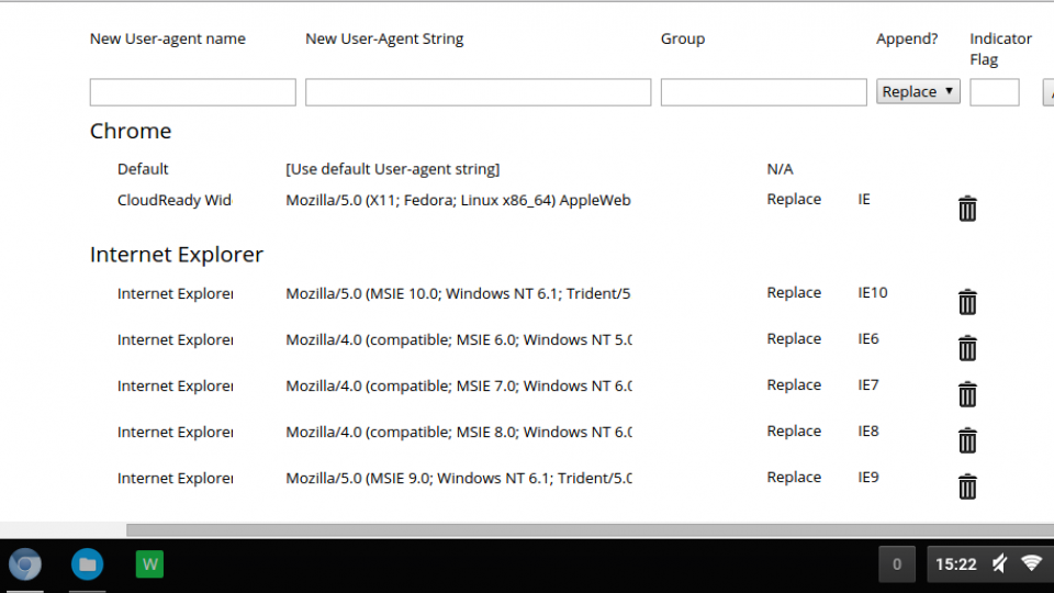 Cloudready User Agent Switcher