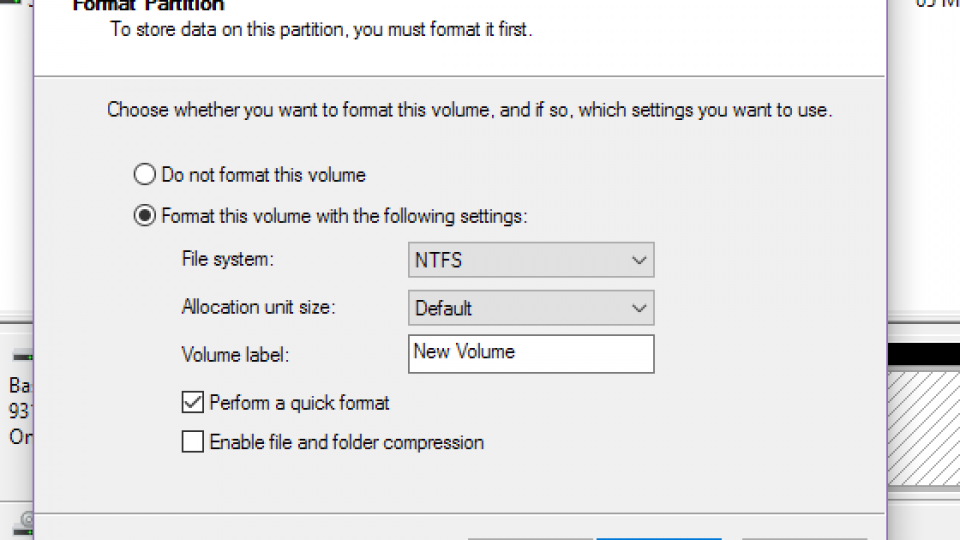 3 Unable to complete formatting