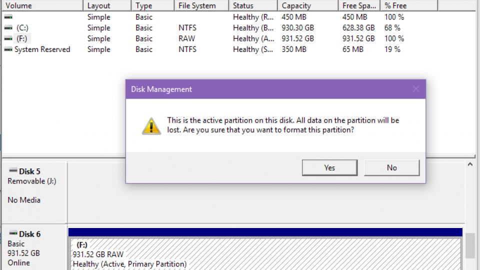 2 Unable to complete formatting
