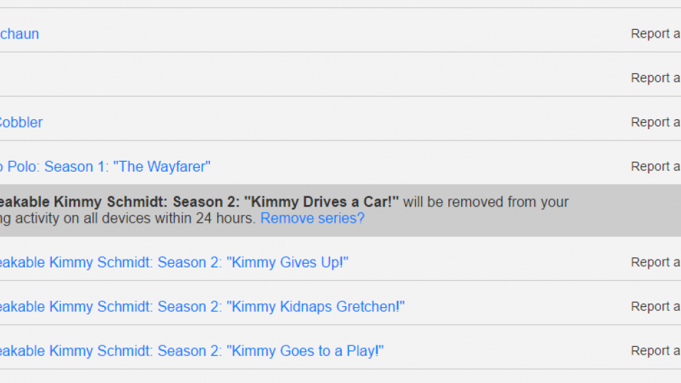 Netflix remove from continue watching