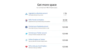 Get more Dropbox space for free