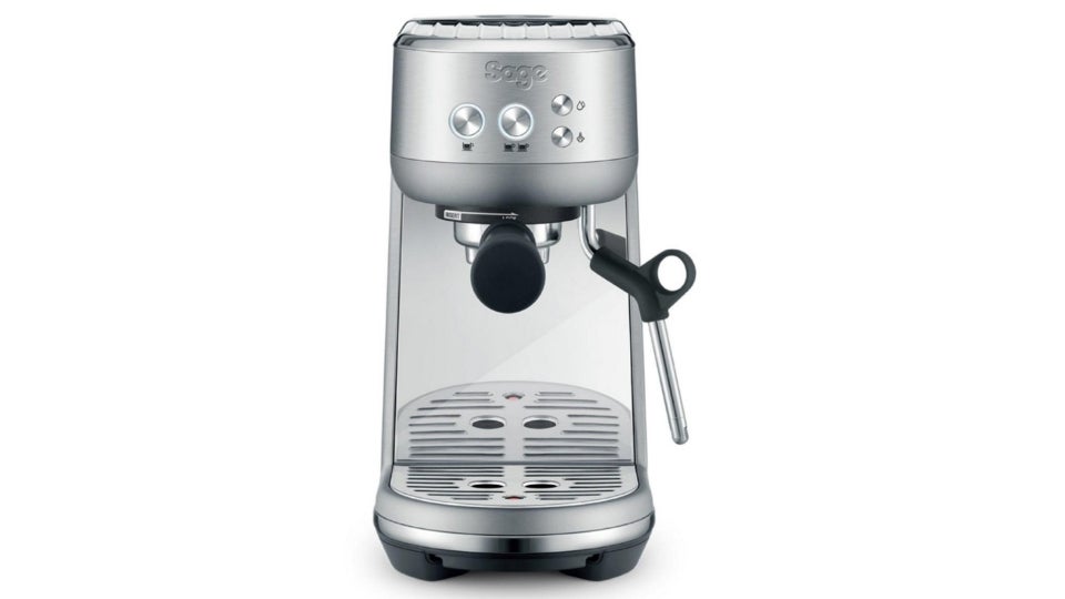 Sage Bambino manual espresso machine on a white background