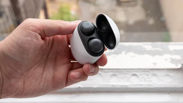 Google Pixel Buds Pro review - charging case in hand