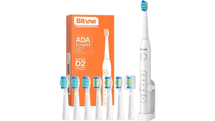 The BitVae D2 Ultrasonic electric toothbrush against a white background