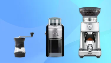 A trio of coffee grinders
