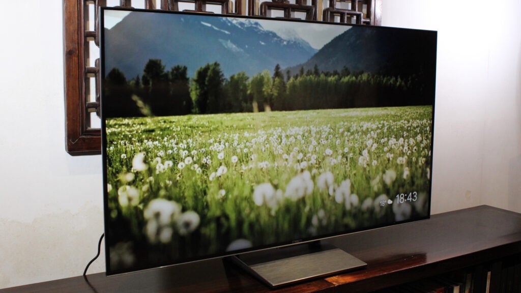 TCL C745 review - view from the left of the TV