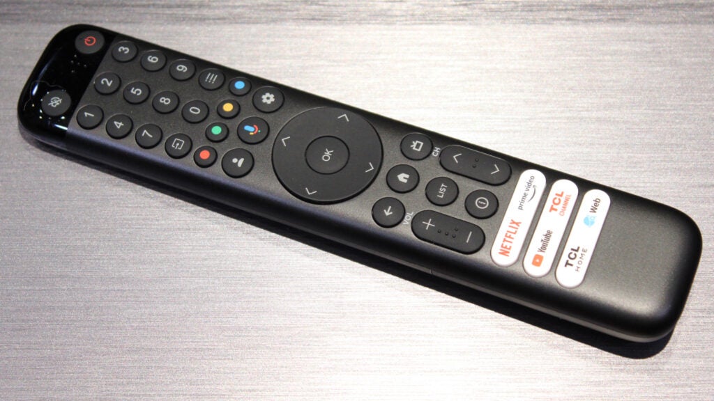 TCL C745 review - remote control