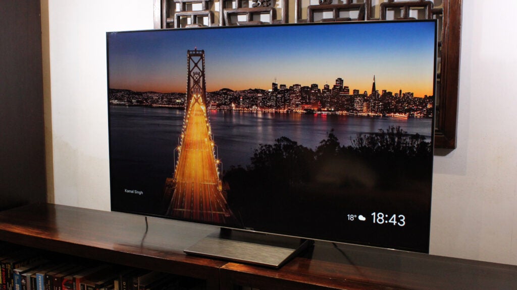 TCL C745 review - view from the right of the TV