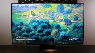 TCL C845 review - front view of the TV