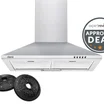 Ciarra CBCS6201 cooker hood alongside two new filters