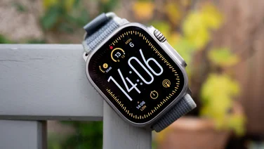 Apple Watch Ultra 2 with colourful background