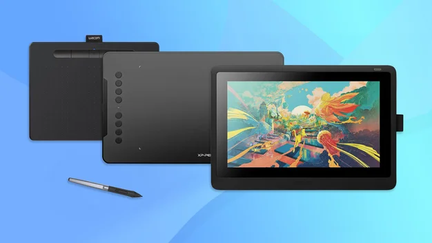 A trio of graphics drawing tablets