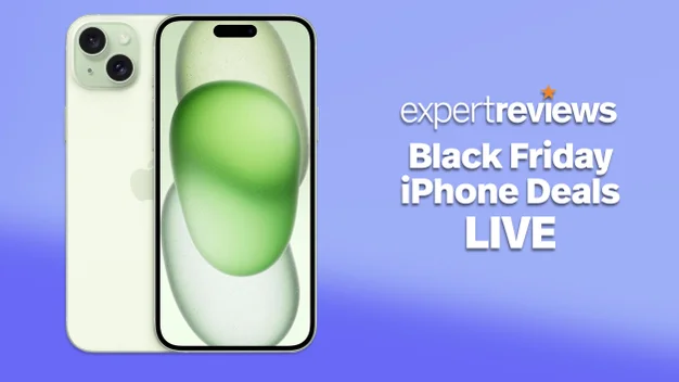 Black Friday iPhone deals LIVE - iPhone next to Expert Reviews logo