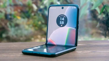 Motorola Razr 40 review - Phone folded on a table