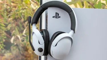 Sony Inzone H5 review - Headset hanging on PS5