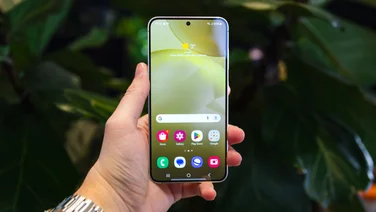 Samsung Galaxy S24 review - Phone in hand, front view