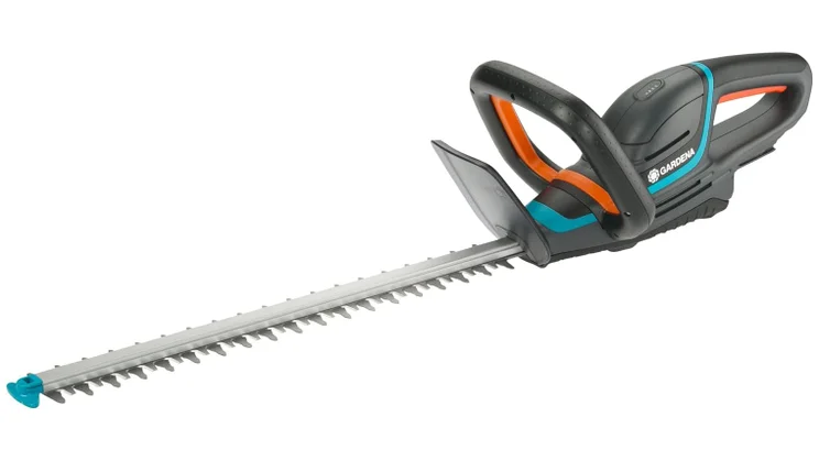 best cordless hedge trimmer Gardena ComfortCut 50-18V on a white background