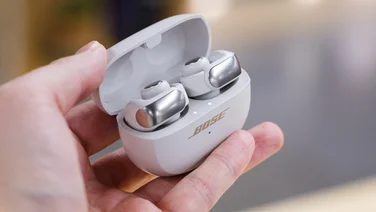 Bose Ultra Open Earbuds - earbuds being held in their case