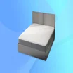The Emma NextGen Premium mattress on a blue background