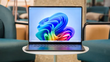 microsoft surface laptop 7 review laptop open on home screen