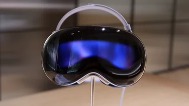 Apple Vision Pro. Front view of the VR headset