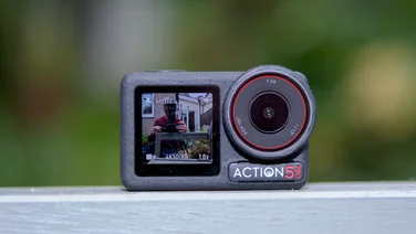 The DJI Osmo Action 5 Pro pictured from the front