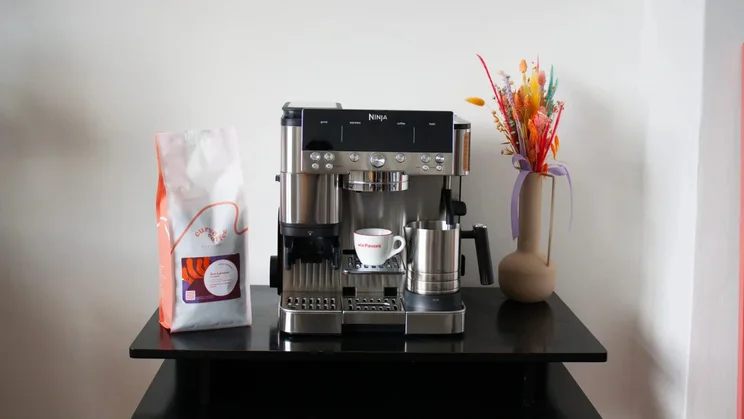 The Ninja Luxe Cafe Premier on a table