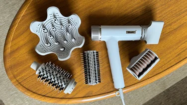 Shark SpeedStyle with its attachments on a table