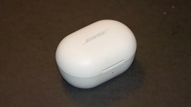 Image of the Bose QuietComfort Earbuds (2024) charging case while closed